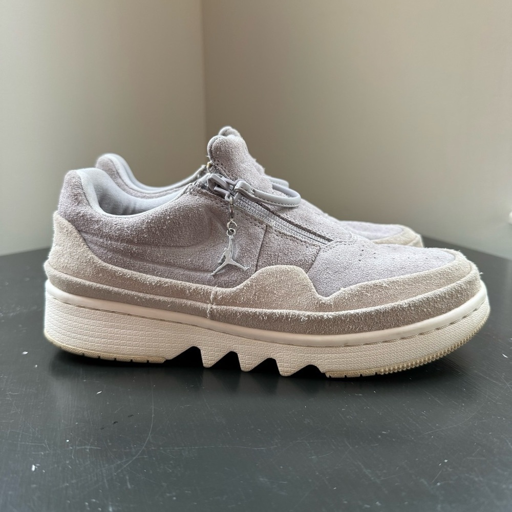 Nike Women’s Suede Low-Top Sneakers in Light Gray